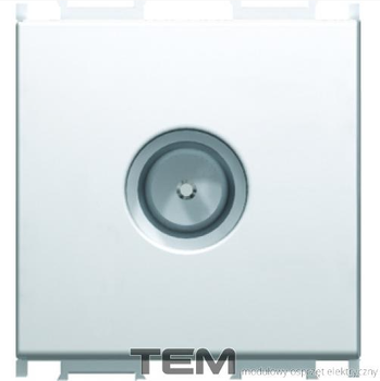 GNIAZDO ANTENOWE TV PODSTAWOWE 2M BIAŁY-POŁYSK KM20PW