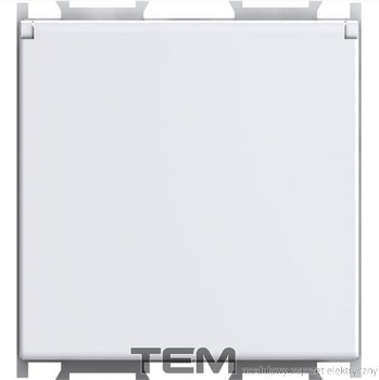 GNIAZDO SCHUKO 2M BIAŁY-POŁYSK Z KLAPKĄ BIAŁY-POŁYSK VM11PP