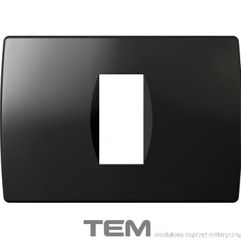 RAMKA OZDOBNA SERII SOFT 1/3M CZARNY-POŁYSK OS13NB