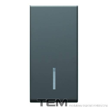 KLAWISZ 1M CZARNY-MAT PODŚWIETLANY TM11SBIN