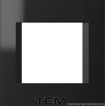 RAMKA OZDOBNA SERII LINE 2M CZARNY-POŁYSK OL20NB