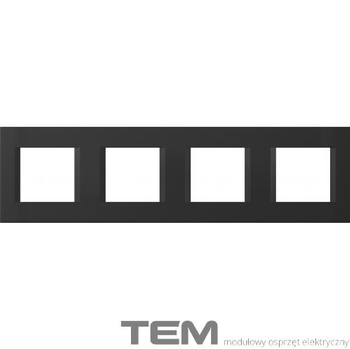 RAMKA OZDOBNA SERII LINE 4X2M CZARNY-MAT OL28SB