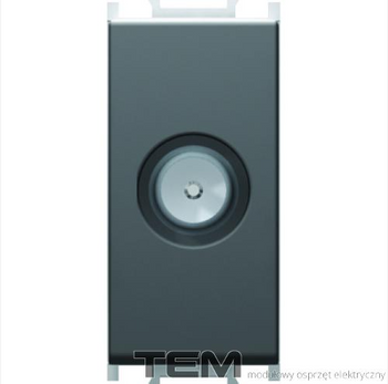 GNIAZDO ANTENOWE TV PRZELOTOWE 1M CZARNY-MAT KM12SB