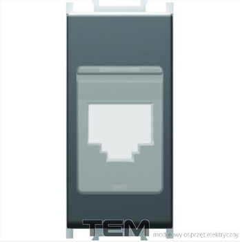 ADAPTER KS Z KLAPKĄ PRZECIWPYŁOWĄ 1M CZARNY-MAT KM38SB