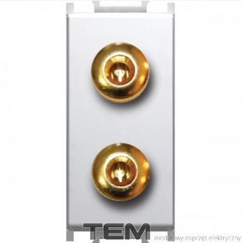 GNIAZDO GŁOŚNIKOWE 1M BIAŁY-POŁYSK KM23PW