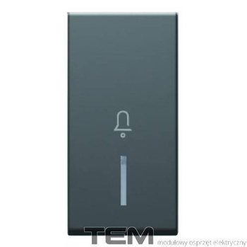 KLAWISZ 1M CZARNY-MAT PODŚWIETLANY + DRUK 01, TM11SBIN01