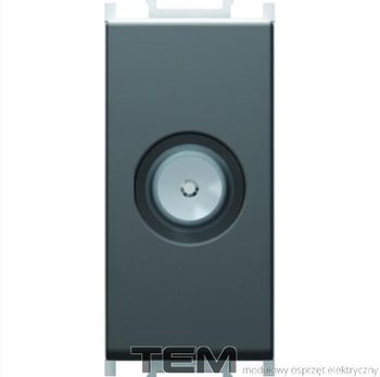 GNIAZDO ANTENOWE TV KOŃCOWE 1M CZARNY-MAT KM11SB