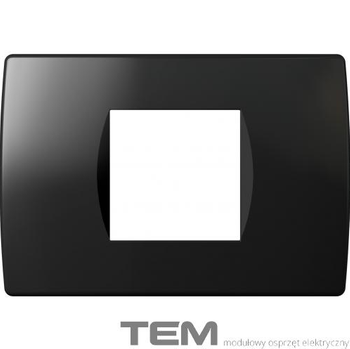 RAMKA OZDOBNA SERII SOFT 2/3M CZARNY-POŁYSK OS23NB