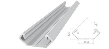 AL12-GLC1-RW-3000, Narożny profil ALU surowy 3030mm CORNER raw alu