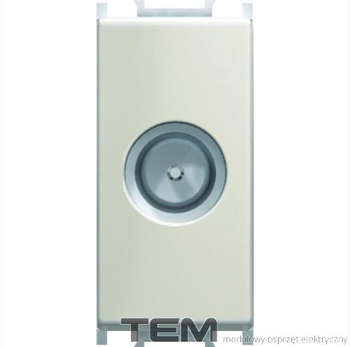 GNIAZDO ANTENOWE TV PRZELOTOWE 1M BEŻ-POŁYSK KM12IW