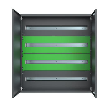 Zestaw rozdzielnica + maskownice + segmenty DIN i-Future w kolorze Loxone wysokość standard. szerokość standard. antracyt. E.MS-H20-W20-D20-7016-00