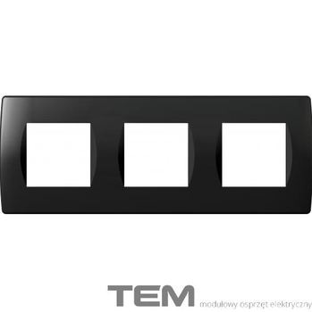 RAMKA OZDOBNA SERII SOFT 3x2M CZARNY-POŁYSK OS26NB