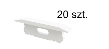 AL12-GLG1-LW-EC-SET10, komplet zaślepek bialych do 10 profili GLG1 endcap set for 10 white profiles