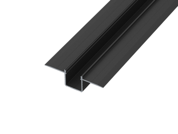 AL12-GLG5-LB-1000, Architektoniczny podtynkowy profil ALU czarny lakier 12,5x16mm 1000mm DRYWALL black lacquer