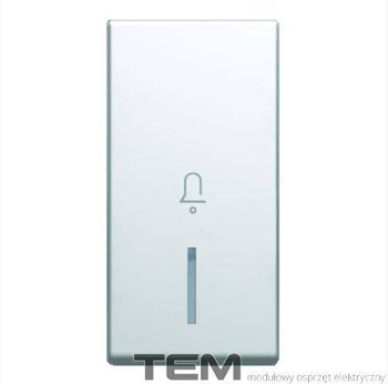 KLAWISZ 1M BIAŁY-POŁYSK PODŚWIETLANY + DRUK 01, TM11PWIN01