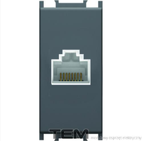 GNIAZDO INTERNETOWE 1M CZARNY-MAT KM37SB