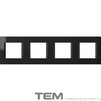 RAMKA OZDOBNA SERII LINE 4X2M CZARNY-POŁYSK OL28NB