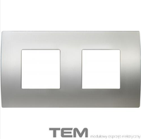 RAMKA METALOWA SERII PURE 2X2M SATYNOWE SREBRO OP24MS