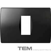 RAMKA OZDOBNA SERII SOFT 1/3M CZARNY-POŁYSK OS13NB