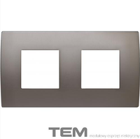 RAMKA METALOWA SERII PURE 2X2M SATYNOWY NIKIEL OP24MN